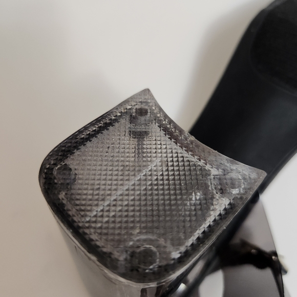 🆕️Forever 21 Black Rhinestone And Lucite Heel Sandals - Picture 9 of 14